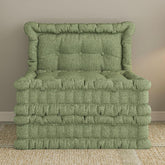 WOWMAX Floor Sofa Couch Bed Convertible Lazy Sofa,Polyester-lime Green